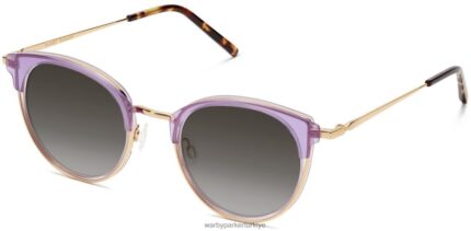 Warby Parker melekleştirmek N8ZXX8655 cilalı altın ile katmanlı erik kristali gözlük