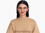 Warby Parker Montag N8ZXX8470 cilalı altın ile meşe fıçı gözlük - Image 2