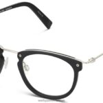 Warby Parker Moriarty N8ZXX8359 cilalı gümüş ile jet siyah mat gözlük