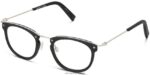 Warby Parker Moriarty N8ZXX8359 cilalı gümüş ile jet siyah mat gözlük