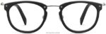 Warby Parker Moriarty N8ZXX8359 cilalı gümüş ile jet siyah mat gözlük - Image 4