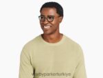Warby Parker Moriarty N8ZXX8360 cilalı altın ile poblano gözlük - Image 2