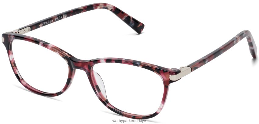 Warby Parker papatya N8ZXX8553 cilalı gümüş ile menekşe kuvars kristali gözlük - Image 1