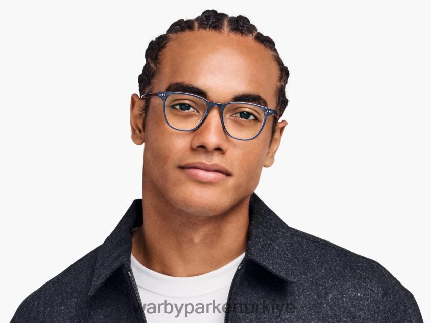 Warby Parker Şafak vakti N8ZXX8250 meşe fıçı ile masmavi kristal gözlük - Image 2