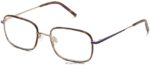 Warby Parker Talib N8ZXX8178 cilalı altın rengindeki mat meşe fıçı gözlük