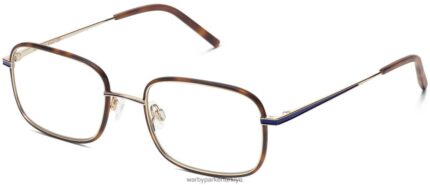 Warby Parker Talib N8ZXX8178 cilalı altın rengindeki mat meşe fıçı gözlük