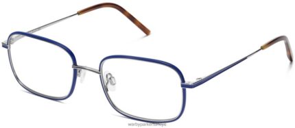 Warby Parker Talib N8ZXX8179 cilalı gümüş ile Rapids mavisi gözlük