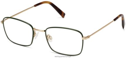 Warby Parker Thurston N8ZXX8399 cilalı altın rengi palmetto gözlük
