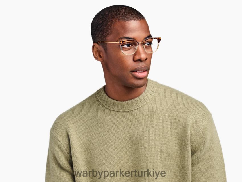 Warby Parker tiago N8ZXX893 cilalı altın ile katmanlı fındık kaplumbağası gözlük - Image 2