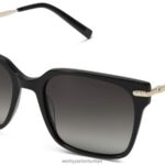 Warby Parker vela N8ZXX8858 cilalı altın ile jet siyahı gözlük