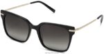 Warby Parker vela N8ZXX8858 cilalı altın ile jet siyahı gözlük