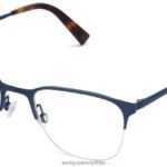 Warby Parker Wallis N8ZXX8208 fırçalanmış donanma gözlük