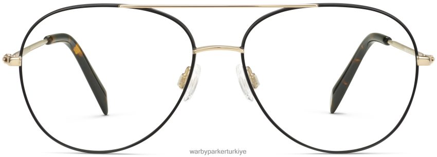 Warby Parker york N8ZXX8135 cilalı altın ile fırçalanmış mürekkep gözlük - Image 4