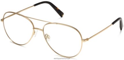 Warby Parker york N8ZXX8136 cilalı altın gözlük