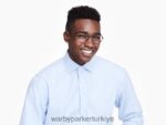 Warby Parker york N8ZXX8137 fırçalanmış donanma gözlük - Image 3