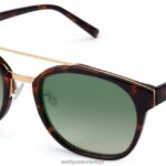 Warby Parker adil faks N8ZXX8794 cilalı altın ile konyak kaplumbağası gözlük