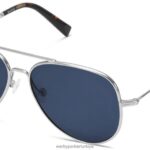 Warby Parker akıncı N8ZXX8666 cilalı gümüş gözlük