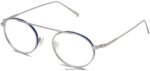 Warby Parker corwin N8ZXX8224 mavi ile parlatılmış gümüş gözlük