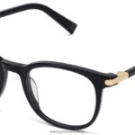 Warby Parker durand N8ZXX818 cilalı altın ile jet siyahı gözlük