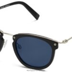 Warby Parker Moriarty N8ZXX8742 cilalı gümüş ile jet siyah mat gözlük