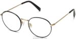 Warby Parker Simon N8ZXX8101 cilalı altın ile fırçalanmış mürekkep gözlük