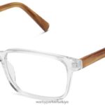Warby Parker vinç N8ZXX89 İngiliz meşesi ile kristal gözlük